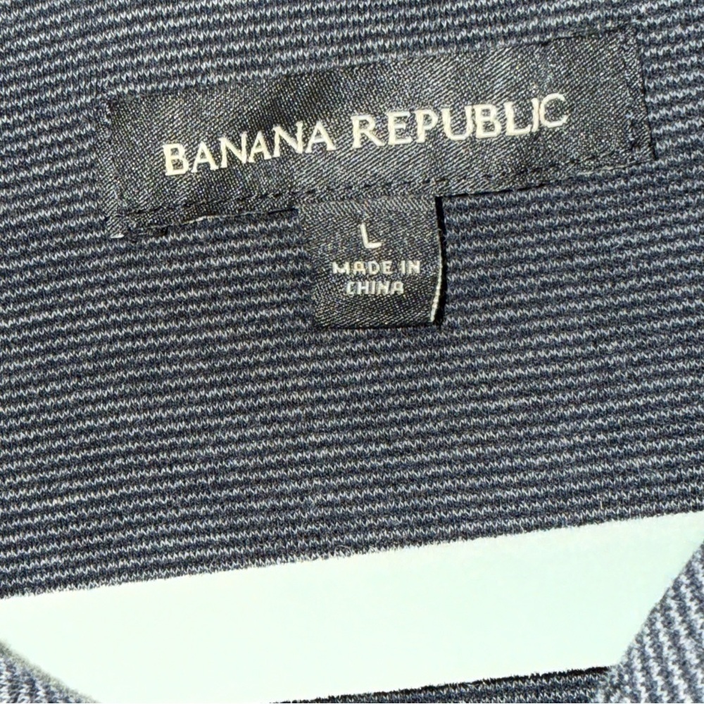 Banana Republic Men’s Luxury-Touch Polo Shirt Black Heather Size L EUC - Picture 3 of 3